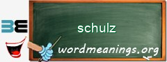 WordMeaning blackboard for schulz